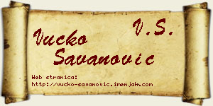 Vučko Savanović vizit kartica